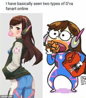 cartoon porn fan art - The two types of D.va fanart (besides porn)
