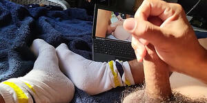 hairy dick cumshot - Big Cock Wearing Socks Hairy Dick Cumshot HD SEX Porn Video 2:37