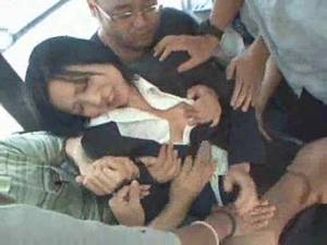 asian bus gangbang - 