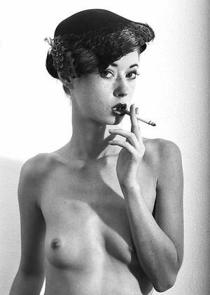 50s Porn Smoking - 1940's Era Nude Smoking in Hat Black & White Multiple - Etsy