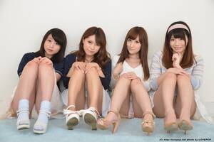 group japanese upskirts - Download 1920x1280 model, japanese, panties, group, heels, smilimg, upskirt,  legs, asian, four Porno Photos, Erotic Wallpapers