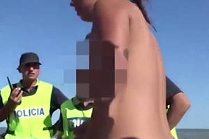 beach nude argentina - Naked women beach Argentina ejected nudity topless