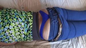 big ass latina pussy cum - The big ass of my 58 year old latina wife in jean and thong, licked and  cumshot on her hairy pussy - Free Porn Videos - YouPorn