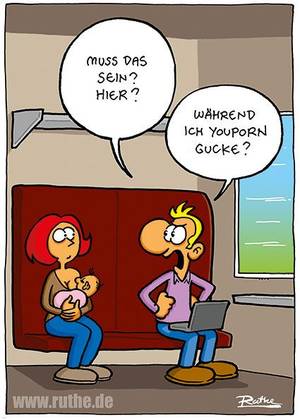 Funny German Porn Cartoons - zug Bahnfahren stillen youporn porno internet mann frau eltern kind baby  sÃ¤ugling milch arrogant ignorant sex