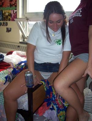 careless upskirt - College girl sits very carelessly in her dorm room, exposing her skimpy  undies!