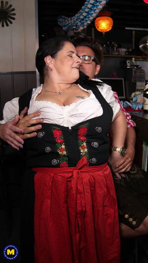 German Dress Fuck - Big breasted German Fraulein fucking and sucking at a local Bavarian Bar. -  Mature.nl