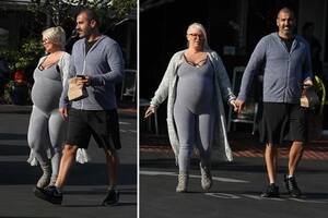 heavily pregnant pornstar - Pregnant porn star Jenna Jameson looks ready to burst as she wears  skintight body suit for lunch with fiance | The Sun
