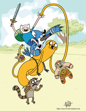 Adventure Time Regular Show - Regular Show x Adventure Time! Curated by Suburban Fandom, NYC Tri-State Fan