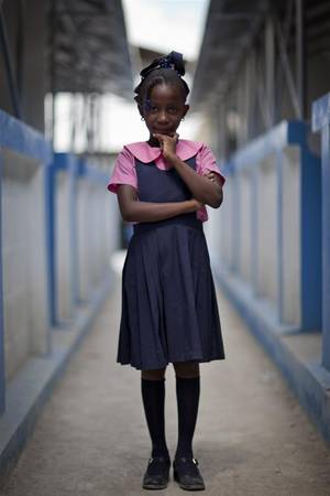 Haitian Nurse Porn - Nine-year-old Sarania Chida Cleon, who wants to be a nurse,