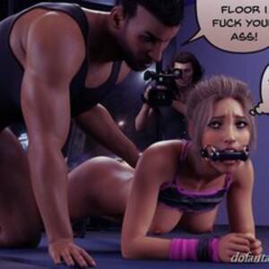 Fitness Model Porn Bdsm - Gagged fitness model is made to fuck at the gym. - BDSM Art Collection