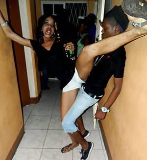 ebony club - Young ebony BBW exposes fat pussy lips at disco-club | Picture #3