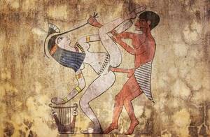 Egypt Interracial Porn - Ancient Egyptian artwork depicting interracial sex. The Turin Erotic  Papyrus (Papyrus 55001, also called the Erotic Papyrus or even Turin  Papyrus) is an ancient Egyptian papyrus scroll-painting that was created  during the