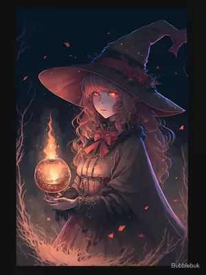 hentai halloween anime - Sexy Anime Witch Holding Cute Lantern T-Shirt\