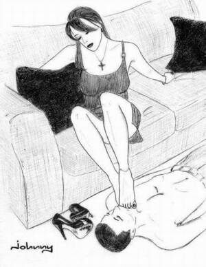 Femdom Porn Drawings - Femdom art and drawing . Pussy Sex Images. Comments: 3