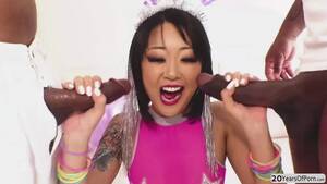 asian black dp - Horny Black Guys Give Asian A Sweet DP Porn Video