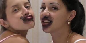 lipstick lesbian black porn - Lesbian black lipstick kiss - Tnaflix.com