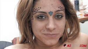 Amina Sky Porn - Amina Sky gets a face tattoo while completely nude | PornTube Â®