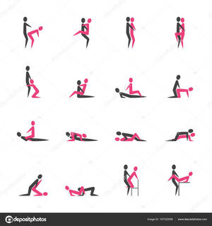 diagram cartoon porn - Cartoon Different Sex Poses or Position Couple Set. Vector Stock Vector by  Â©bigmouse 167322058
