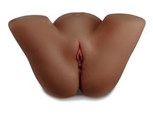 Black Vagina Sex Toys - CyberSkin Jackhammer Vibrating Pussy & Ass - Dark (VIDEO)