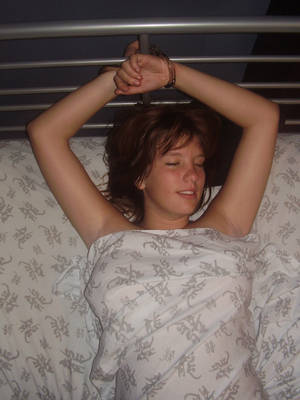 naked fat tits tied - Busty tied up amateur girl gets her lace panties removed in front of the  camera