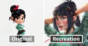 Digital Painting Animated Porn Cartoon Characters - Famous Cartoon Characters Look Like Modern-Day Grown-Ups In 14  Illustrations By Tati MoonS (New Pics)