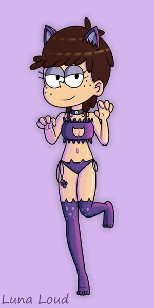 Luna Loud Porn Cartoon - Catgirl Luna Loud by Mrcrabx10 on DeviantArt