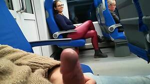 amateur train - Amateur couple having quick Train Sex. Babe in glasses swallowed hot Cum