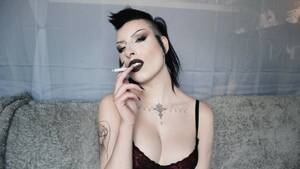 Goth Smoking Porn - Goth Babe Smokes a Cigarette - Milk Rebelle - Pornhub.com