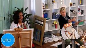 Michelle Obama Tits - Michelle Obama and Ellen Paint a Nude Model - YouTube