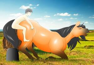 Equine Human Sex - Rule 34 - 1boy 1boy1girl 1girls bestiality black hair closed eyes duo equine  female feral feral penetrated from behind position grass hair happy happy  sex hi res horse human human penetrating human