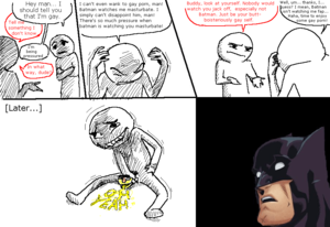 Batman Funny Porn - A comic I drew about Batman and gay porn. Slight NSFW. : r/funny