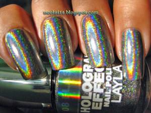 nail polish - SILVER HOLOGRAPHIC NAIL POLISH