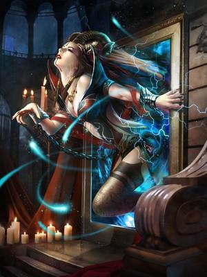 mirror demon ass fuck cartoon - Artist: Dante Liu aka GCMM-guicaimumu - Title: The devil in the mirror -  Card: Mirror Witch Bartolomea