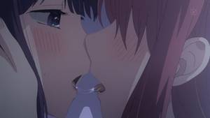 fanservice anime - Kuzu no Honkai turned what could have been a lesbian porn scene into art.