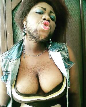 Hairiest Girl Porn - Aspiring actress dubbed 'Nigeria's hairiest woman' posts photos of her  breasts and beard online to silence trolls who say she can't attract men |  Daily Mail Online