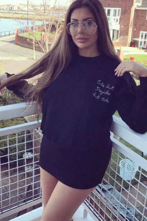 Ferry Porn - Clear sunglasses trend: Chloe Ferry opts for the clear sunglasses trend