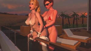 3d redhead shemale - Horny Redhead Shemale fucks Blonde Tranny - Anal Sex, 3D Futanari Cartoon  Porno On the Sunset - XVIDEOS.COM