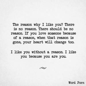 Because I Love - Word Porn Quote