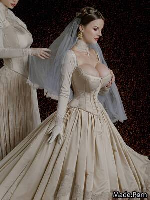 Formal Gown Cleavage Porn - Porn image of wedding cleavage long sleeves busty perfect body caucasian  blouse created by AI