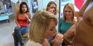 bachelorette party sluts group - Amateur party with blowjob euros sucking in front of voyeurs