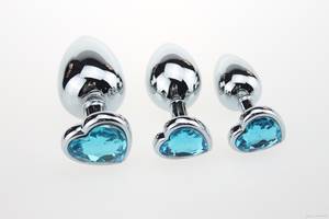 best anal plugs - / Set of Metal Anus Plug, with Heart-shaped Rhinestones Anus Toy Docking  Plug for Women, Porn Toys, Sex Products Metal Anal Plug Sex Toys Butt Plug  Sex ...