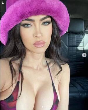 Megan Fox Boobs Porn - Megan Fox risks exposing herself in tiniest bikini yet after wild hair  makeover - Daily Star