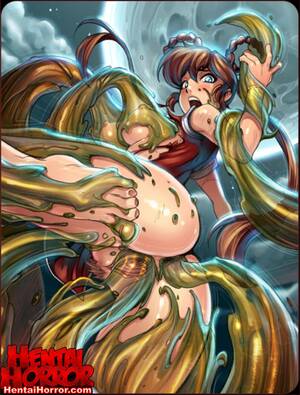 fat tits asian tentacles - NSFW hentai horror porn of big tits Asian girl tentacle raped by monster.