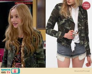 Boy Meets World Girl Porn - Maya's studded camo jacket and gold sequin scarf on Girl Meets World.  Outfit Details: