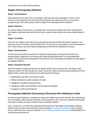 Levels Of Porn - 5 Stages of Pornography Addiction | PDF