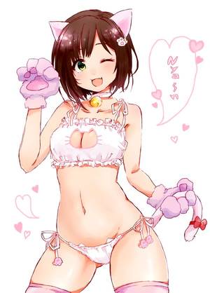 cinderella upskirt panties - Idolmaster, Cinderella Girls, Miku, by mobuko