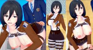 attack on titan tits hentai - Hentai Game Koikatsu! ]Have sex with Big tits Attack on Titan Mikasa  Ackerman.3DCG Erotic Anime