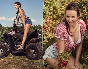 German Farm Girls Sex - They posed up a storm on tractors and with farming equipment