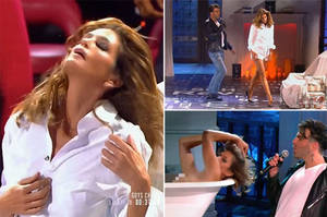 cindy chinese nude - Cindy Crawford looks hot to trot as she strips of for Lip Sync Battle