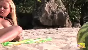 lesbian blondes having sex on the beach - Two blondes were going to have a party on the beach but had lesbian sex |  xHamster